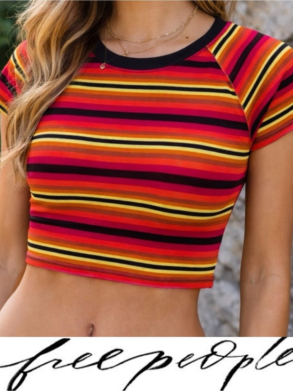 Free People The Sonny Crop Swim Tee❤️ NWOT Crop TikTok Viral